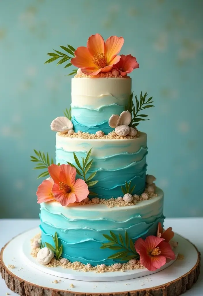25+ Disney Princess Cake Ideas Fit for a Fairytale Celebration - 24. Moana’s Island Paradise Cake