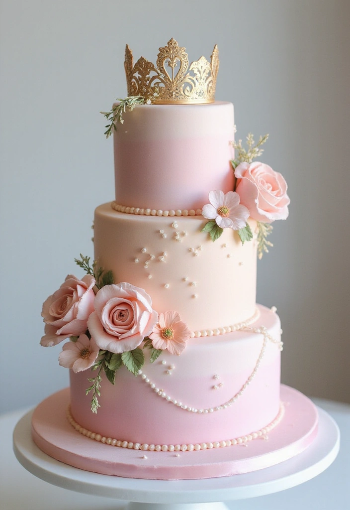 25+ Disney Princess Cake Ideas Fit for a Fairytale Celebration - 5. Sleeping Beauty’s Dreamy Pastel Cake