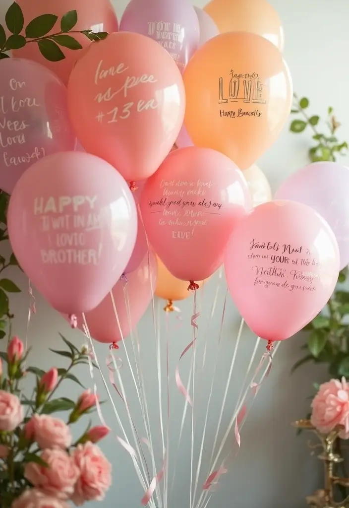 25+ Dreamy Bridal Shower Balloon Ideas for Pinterest-Worthy Decor 64 25+ Dreamy Bridal Shower Balloon Ideas for Pinterest-Worthy Decor - 10. Personalized Balloon Messages