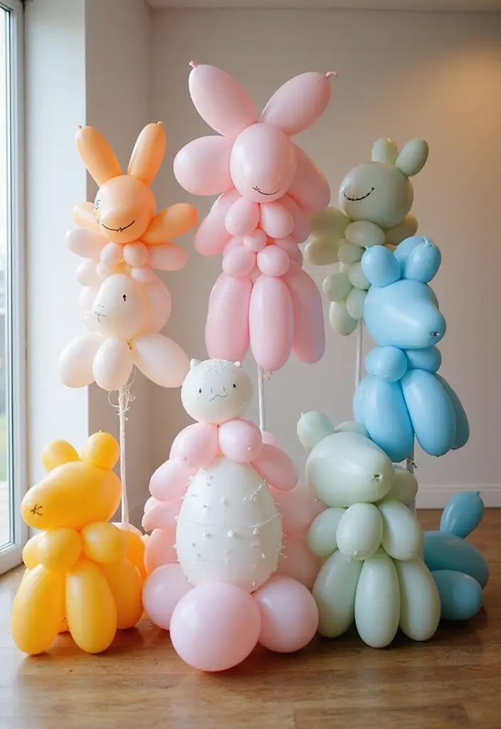 25+ Dreamy Bridal Shower Balloon Ideas for Pinterest-Worthy Decor 117 25+ Dreamy Bridal Shower Balloon Ideas for Pinterest-Worthy Decor - 19. Balloon Animal Decorations