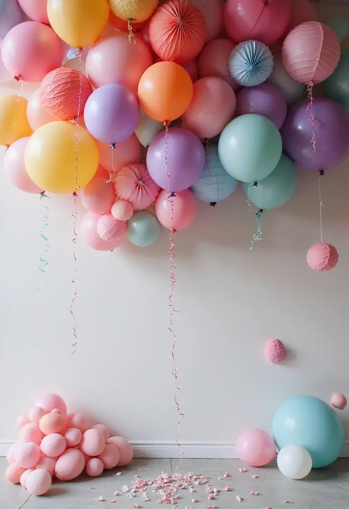 25+ Dreamy Bridal Shower Balloon Ideas for Pinterest-Worthy Decor 29 25+ Dreamy Bridal Shower Balloon Ideas for Pinterest-Worthy Decor - 5. Floating Balloon Ceiling