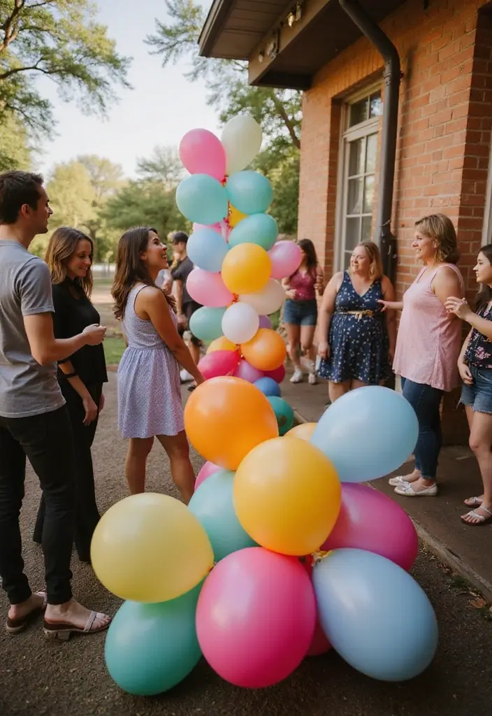25+ Dreamy Bridal Shower Balloon Ideas for Pinterest-Worthy Decor 36 25+ Dreamy Bridal Shower Balloon Ideas for Pinterest-Worthy Decor - 6. Interactive Balloon Games