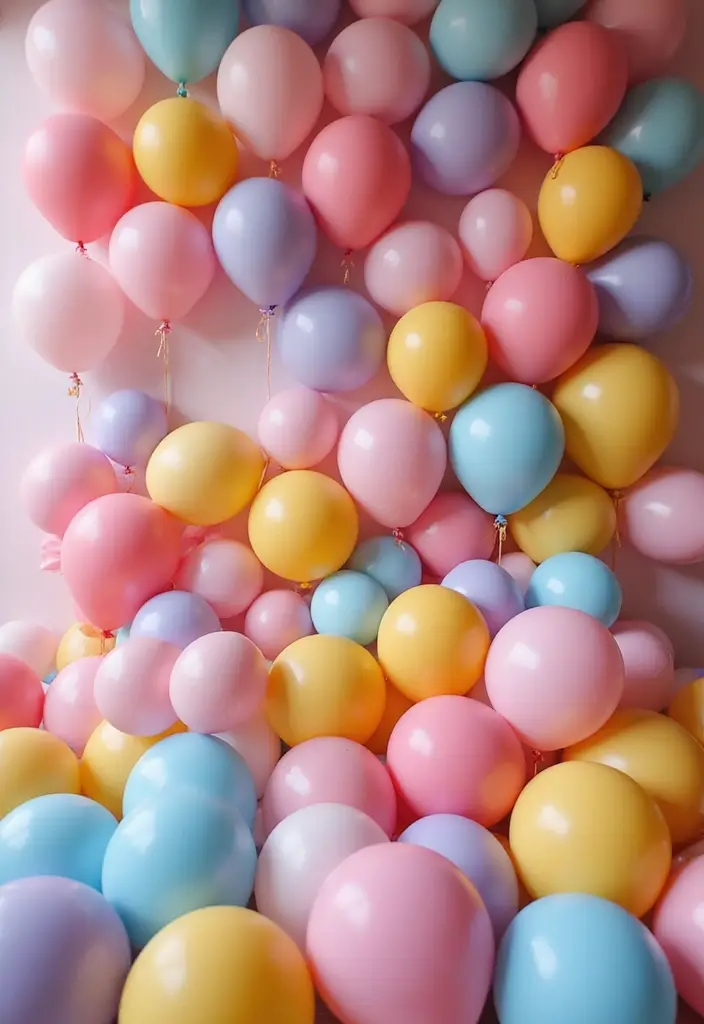 25+ Dreamy Bridal Shower Balloon Ideas for Pinterest-Worthy Decor 57 25+ Dreamy Bridal Shower Balloon Ideas for Pinterest-Worthy Decor - 9. Balloon Wall Backdrop