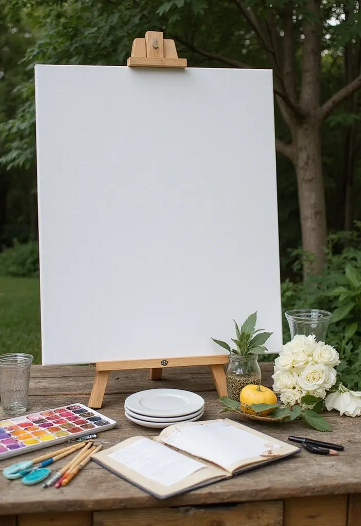 25+ Dreamy Bridal Shower Outdoor Ideas for a Perfect Setup - 22. Personal Touches with Guestbooks