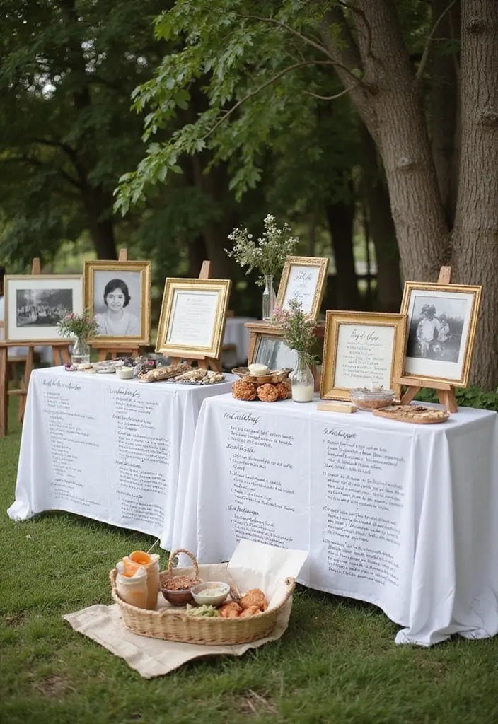 25+ Dreamy Bridal Shower Outdoor Ideas for a Perfect Setup - 23. Family Recipe Sharing