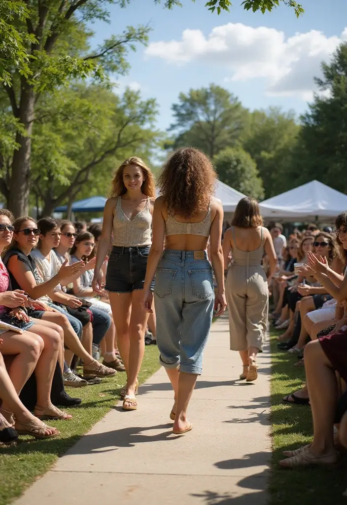 25+ Dreamy Bridal Shower Outdoor Ideas for a Perfect Setup - 25. Sustainable Fashion Show