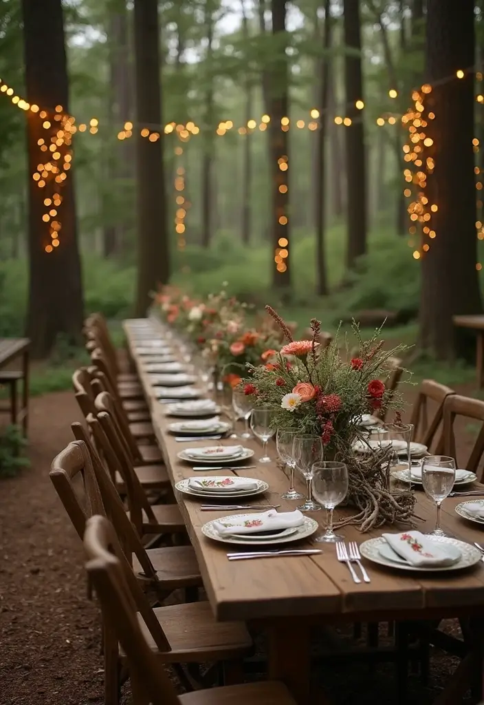 25+ Dreamy Bridal Shower Outdoor Ideas for a Perfect Setup - 4. Enchanted Forest Escape