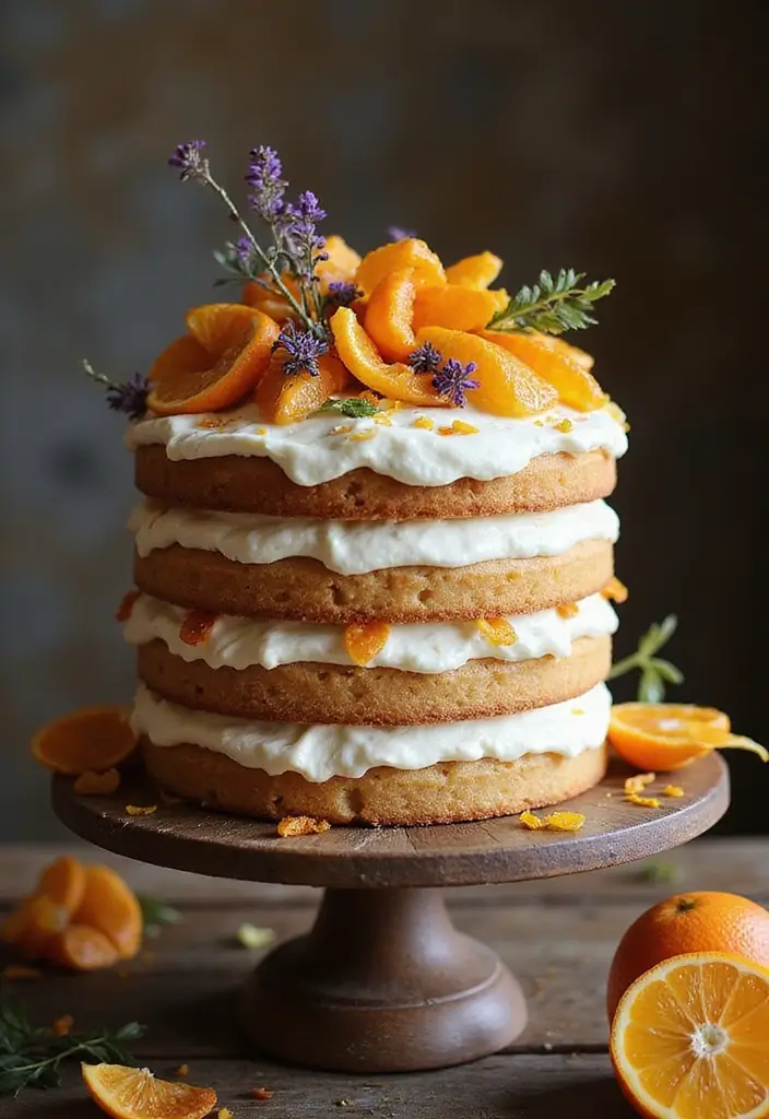 25+ Fall Wedding Cake Ideas with Cozy Seasonal Vibes - 18. Orange Cardamom Cake