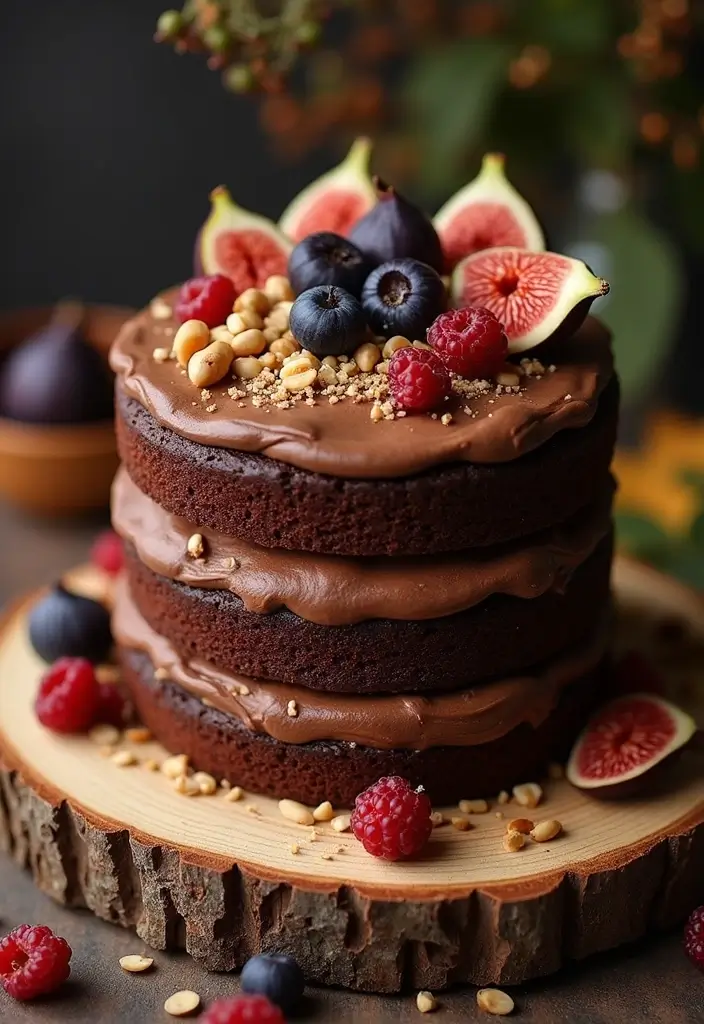 25+ Fall Wedding Cake Ideas with Cozy Seasonal Vibes - 4. Chocolate Hazelnut Delight