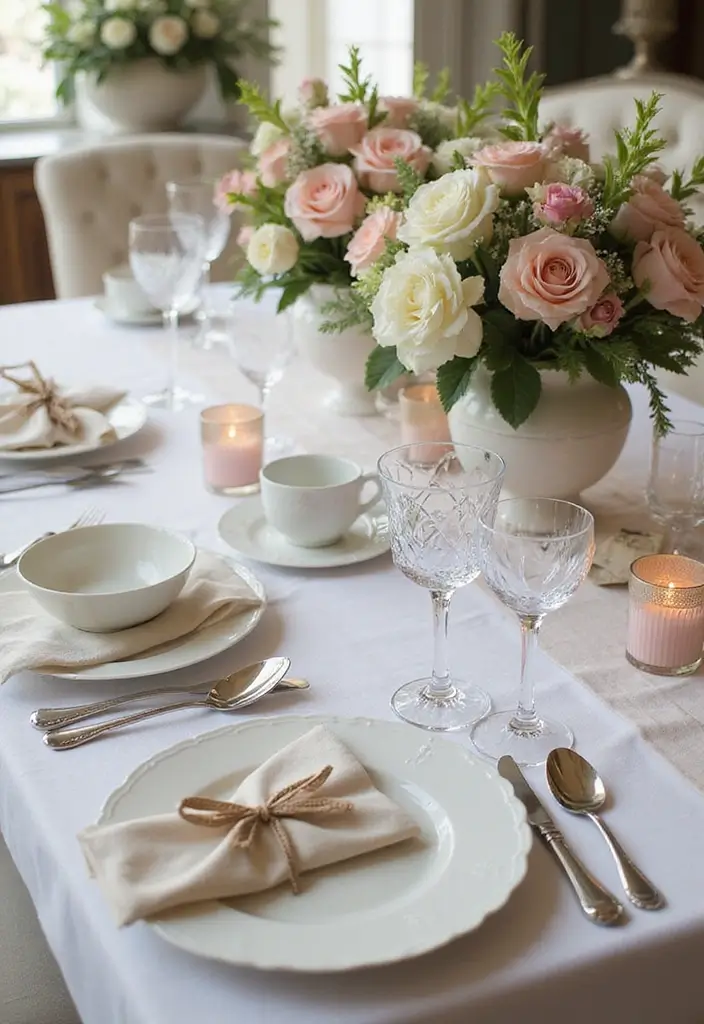 25+ Festive Christmas Bridal Shower Ideas for a Magical Holiday Party - 14. Elegant Table Settings