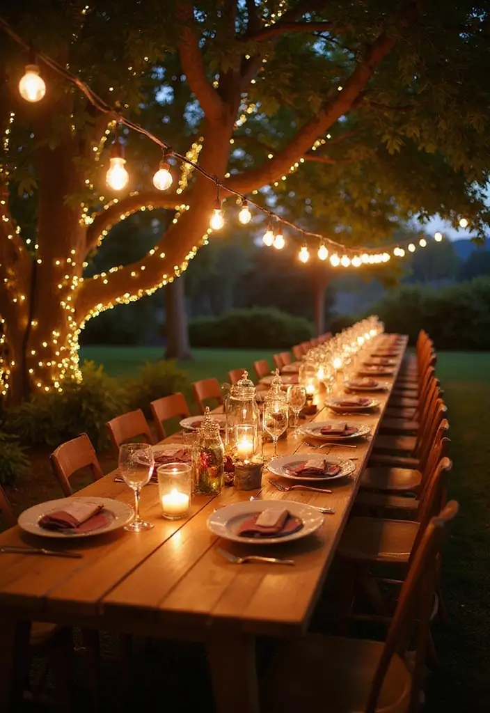 25+ Festive Christmas Bridal Shower Ideas for a Magical Holiday Party - 18. Twinkling Fairy Lights