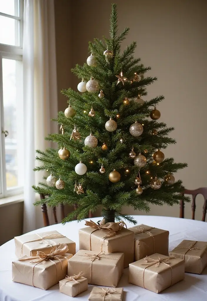 25+ Festive Christmas Bridal Shower Ideas for a Magical Holiday Party - 4. Elegant Christmas Tree Centerpiece