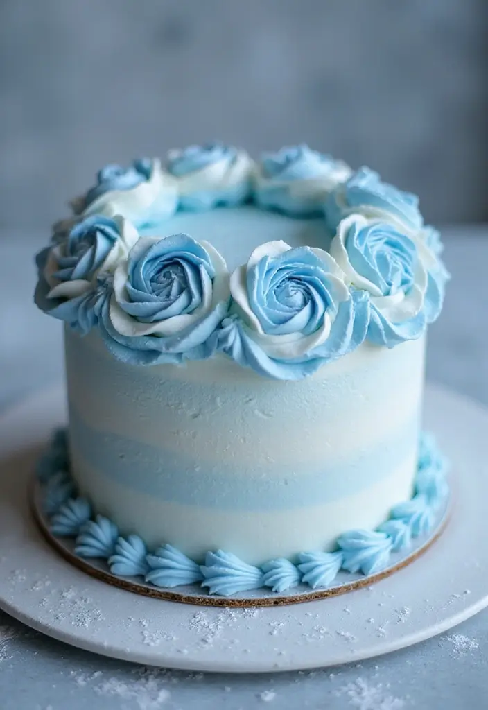 25+ Frozen Cake Ideas That Bring Elsa’s Magic to Life - 10. Frosted Rose Cake