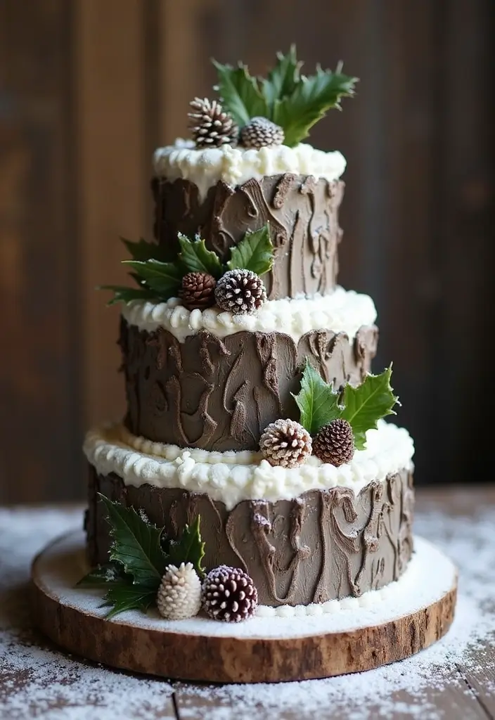 25+ Frozen Cake Ideas That Bring Elsa’s Magic to Life - 5. Snowy Forest Wedding Cake