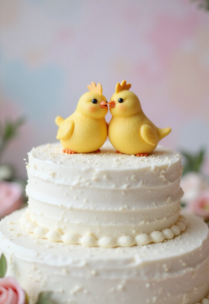 25+ Funny and Creative Chicken Cake Ideas You’ll Cluck Over - 10. Lovebirds Chicken Cake