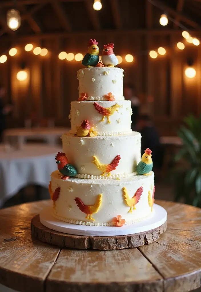 25+ Funny and Creative Chicken Cake Ideas You’ll Cluck Over - 14. Barn Dance Cake