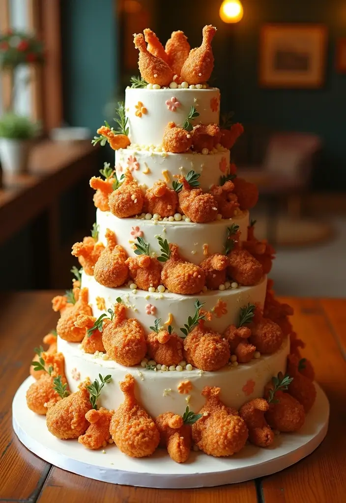 25+ Funny and Creative Chicken Cake Ideas You’ll Cluck Over - 18. The Chicken Buffet Cake