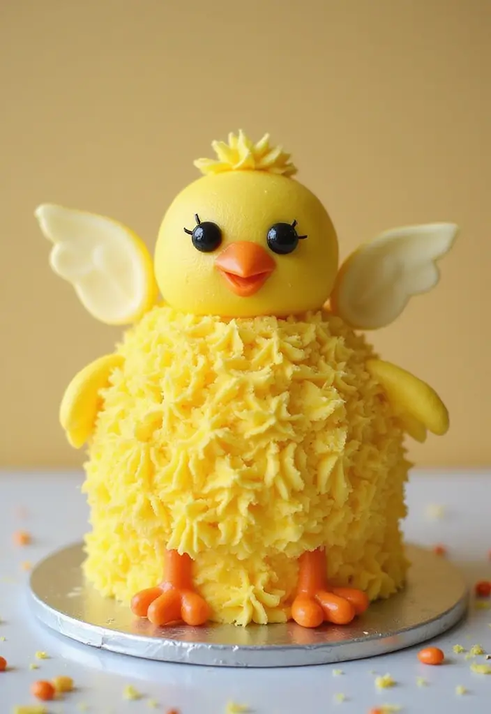 25+ Funny and Creative Chicken Cake Ideas You’ll Cluck Over - 8. Sweet Pea Chick Cake