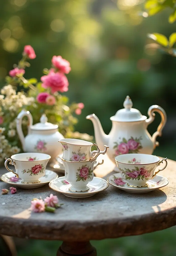 25+ Garden Tea Party Bridal Shower Ideas Straight from a Fairytale 1 25+ Garden Tea Party Bridal Shower Ideas Straight from a Fairytale - 1. Vintage Tea Sets