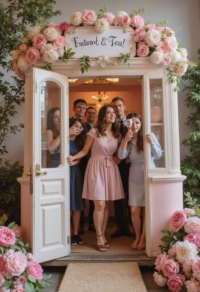 25+ Garden Tea Party Bridal Shower Ideas Straight from a Fairytale 119 25+ Garden Tea Party Bridal Shower Ideas Straight from a Fairytale - 19. Tea-Themed Photo Booth