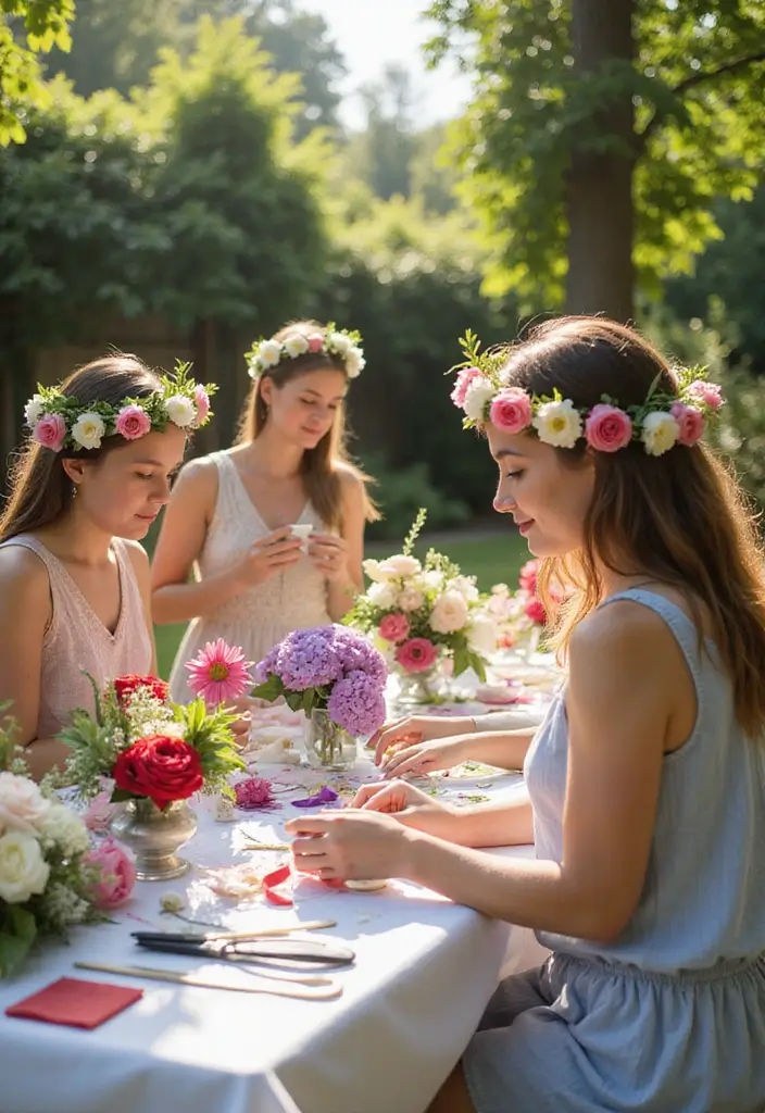 25+ Garden Tea Party Bridal Shower Ideas Straight from a Fairytale 8 25+ Garden Tea Party Bridal Shower Ideas Straight from a Fairytale - 2. Flower Crown Station