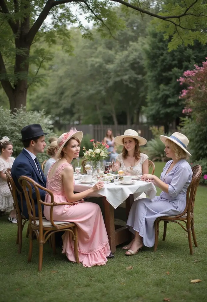 25+ Garden Tea Party Bridal Shower Ideas Straight from a Fairytale 124 25+ Garden Tea Party Bridal Shower Ideas Straight from a Fairytale - 20. Vintage-Inspired Attire