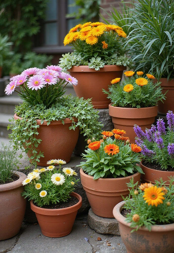 25+ Gorgeous Bridal Shower Backdrop Ideas for Stunning Photos - 12. Terracotta Pot Backdrop