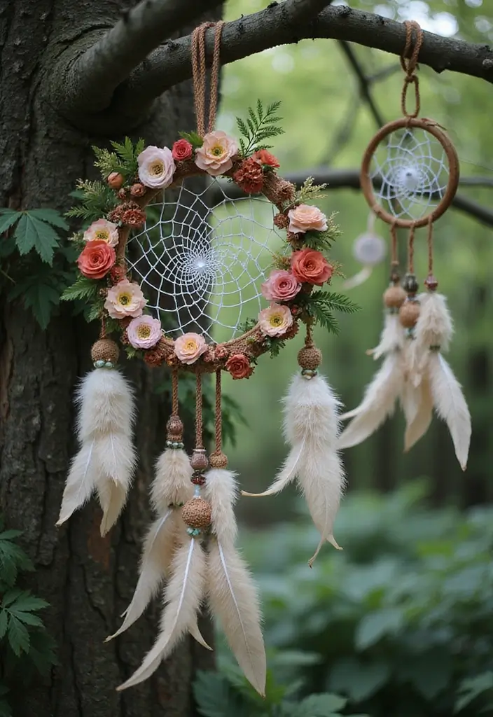 25+ Gorgeous Bridal Shower Backdrop Ideas for Stunning Photos - 15. Dream Catcher Backdrop