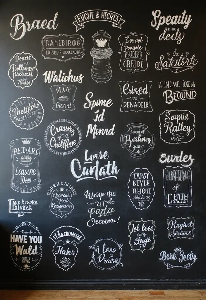 25+ Gorgeous Bridal Shower Backdrop Ideas for Stunning Photos - 19. Chalkboard Wall Decor