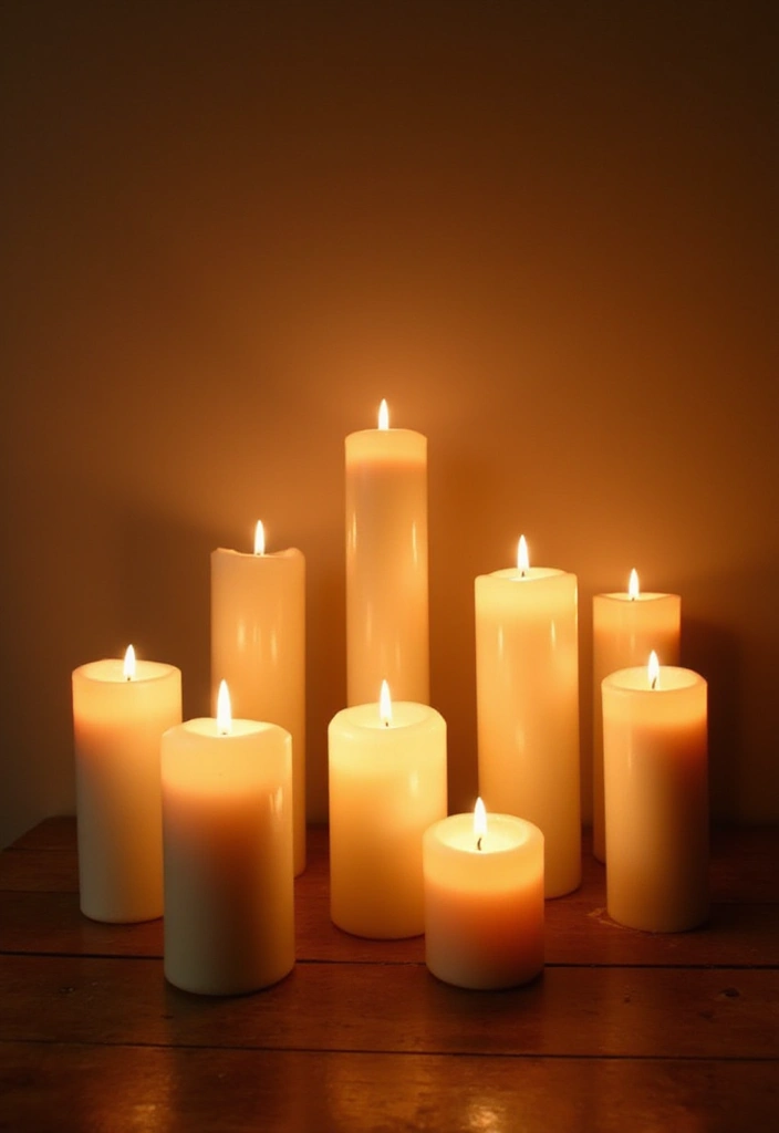 25+ Gorgeous Bridal Shower Backdrop Ideas for Stunning Photos - 20. Candlelit Backdrop