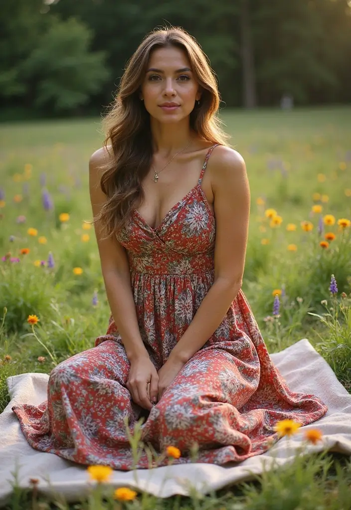 25+ Gorgeous Bridal Shower Dress Ideas for Every Style Bride - 2. Boho Chic Vibes