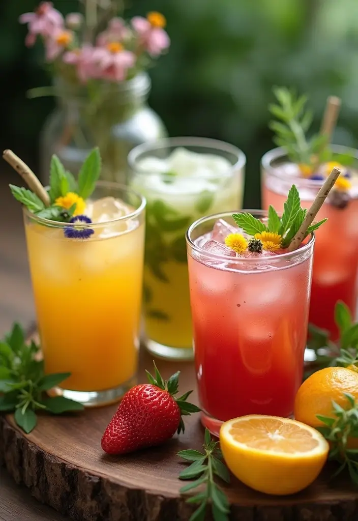 25+ Green Bridal Shower Ideas with Elegant Natural Vibes - 16. Handcrafted Eco-Friendly Drinks