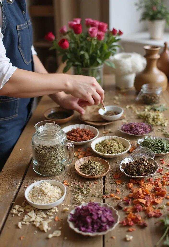 25+ Green Bridal Shower Ideas with Elegant Natural Vibes - 19. DIY Potpourri Station