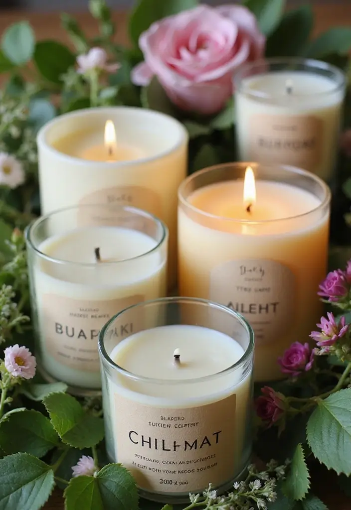 25+ Green Bridal Shower Ideas with Elegant Natural Vibes - 22. Eco-Friendly Candles