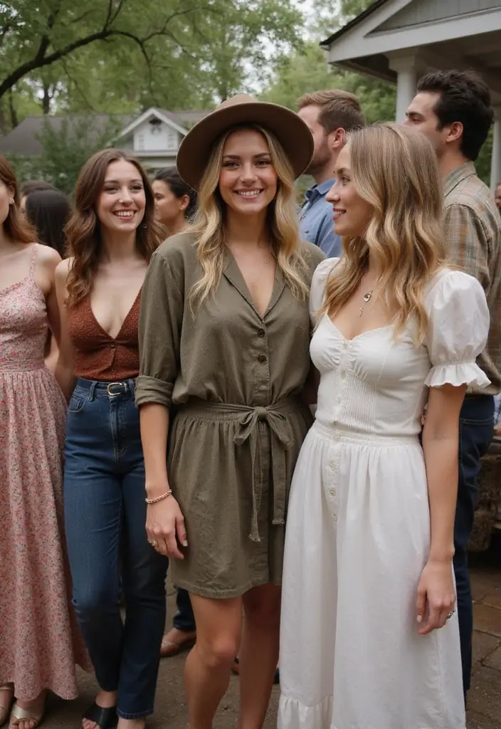 25+ Green Bridal Shower Ideas with Elegant Natural Vibes - 23. Sustainable Fashion Attire