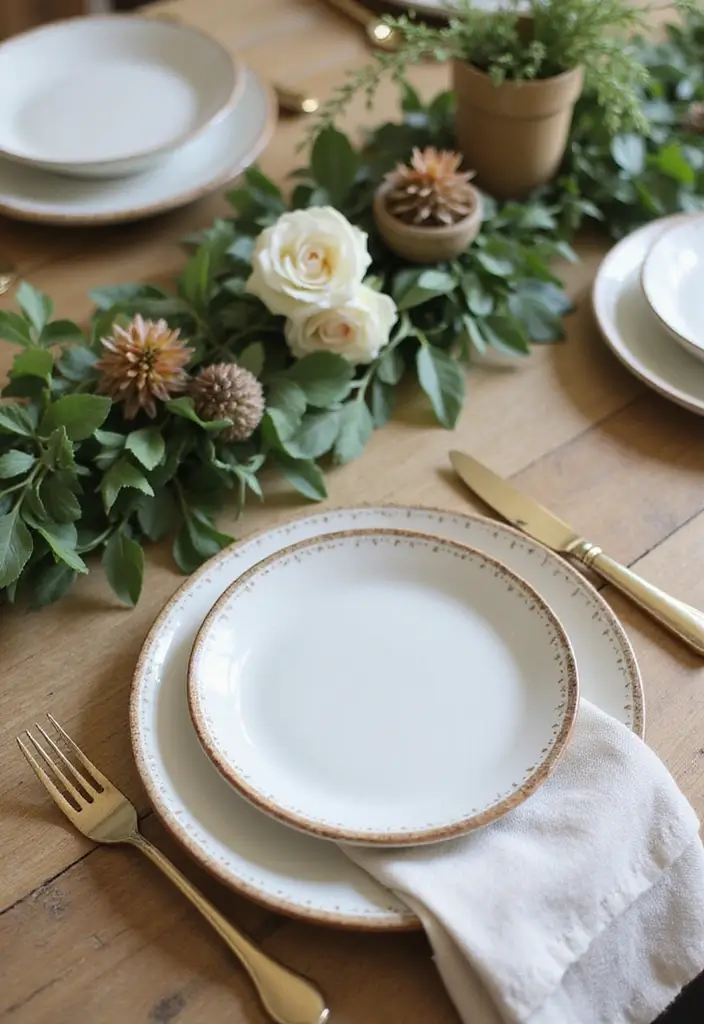 25+ Green Bridal Shower Ideas with Elegant Natural Vibes - 3. Eco-Friendly Tableware