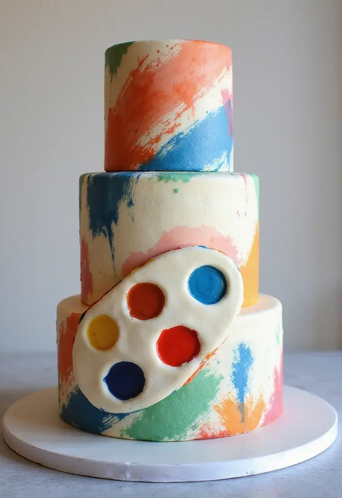 25+ Groom Cake Ideas That Are Fun - 14. Artistic Touch