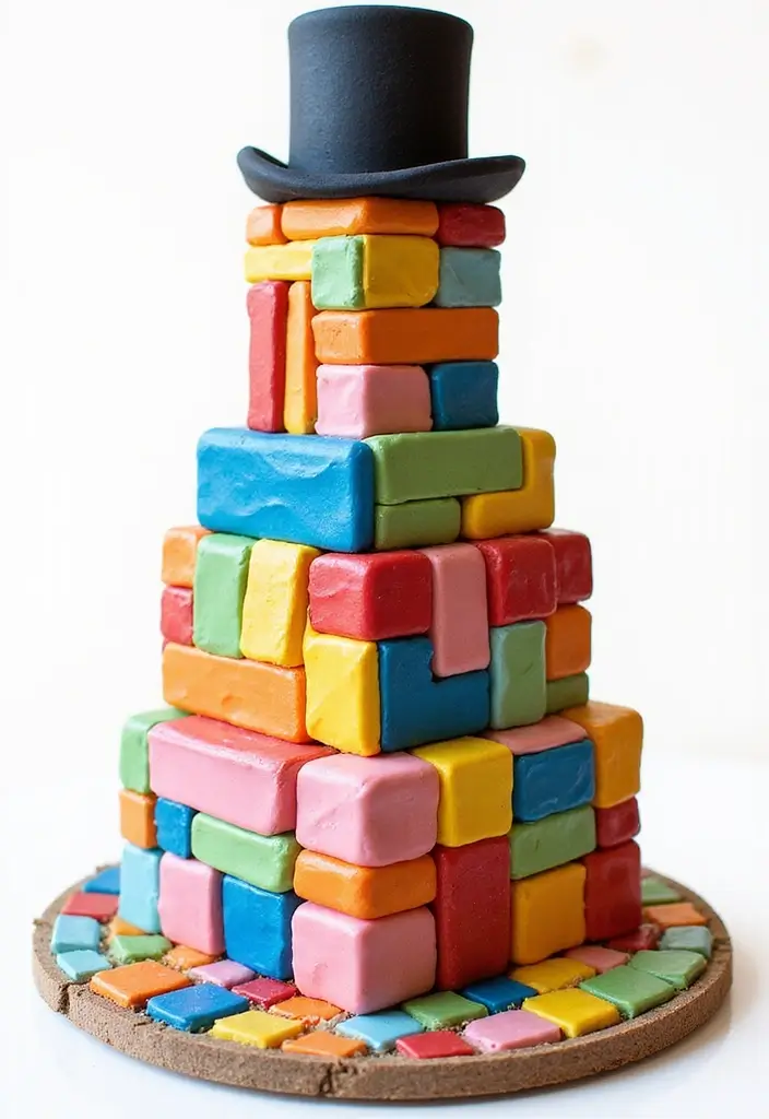 25+ Groom Cake Ideas That Are Fun - 15. Building Blocks