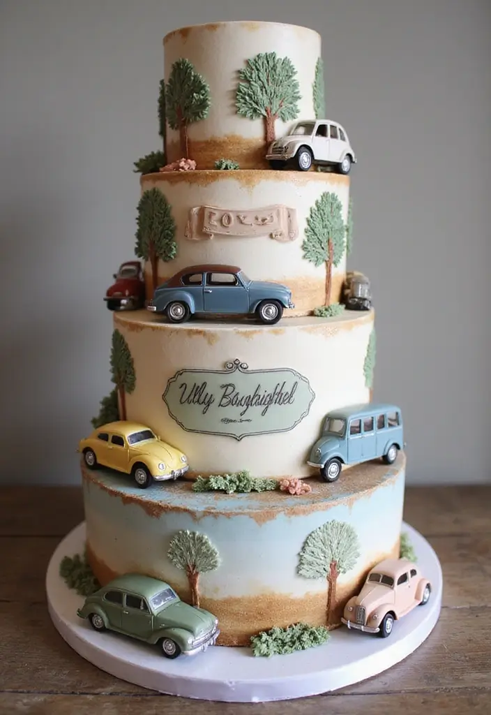 25+ Groom Cake Ideas That Are Fun - 18. Vintage Vibes