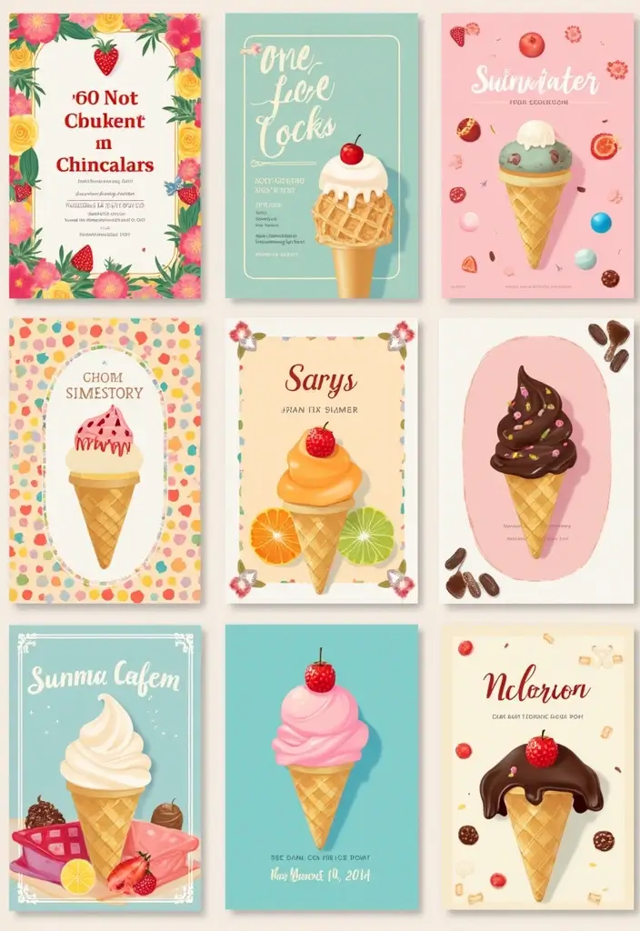 25+ Ice Cream Bridal Shower Ideas for a Sweet Summer Party - 3. Ice Cream-Themed Invitations