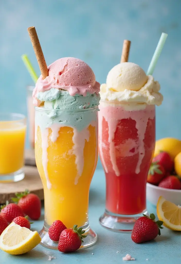 25+ Ice Cream Bridal Shower Ideas for a Sweet Summer Party - 9. Ice Cream Float Station