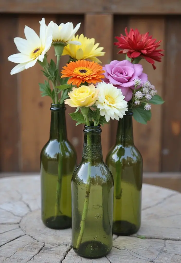 25+ Italian-Themed Bridal Shower Ideas for a Romantic Festa 78 25+ Italian-Themed Bridal Shower Ideas for a Romantic Festa - 12. Floral Arrangements in Wine Bottles