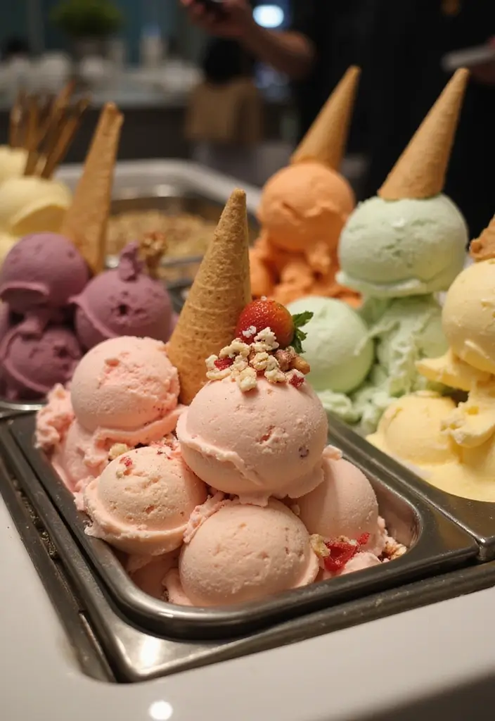 25+ Italian-Themed Bridal Shower Ideas for a Romantic Festa 36 25+ Italian-Themed Bridal Shower Ideas for a Romantic Festa - 6. Gelato Station Delight