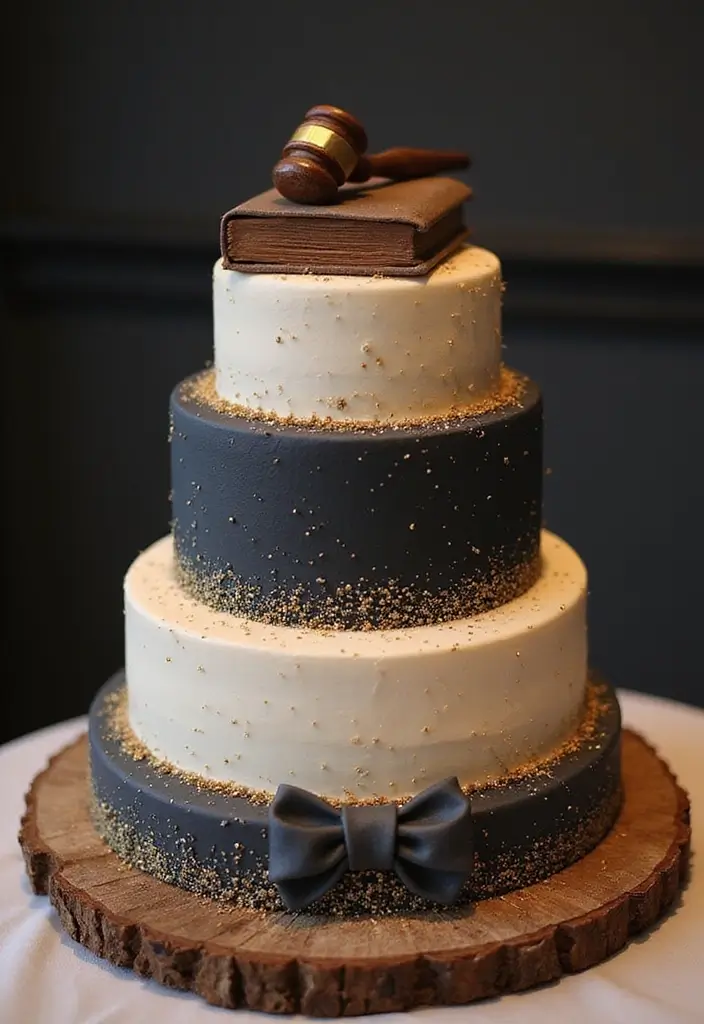 25+ Law Cake Ideas for Lawyers: Perfect Wedding Cakes for Graduates & Legal Eagles - 11. Courtroom Drama Cake