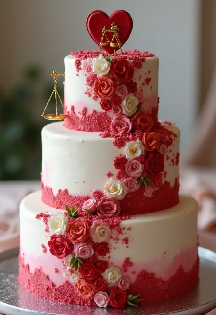 25+ Law Cake Ideas for Lawyers: Perfect Wedding Cakes for Graduates & Legal Eagles - 12. Law & Love Cake