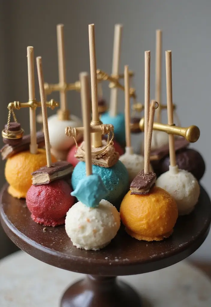 25+ Law Cake Ideas for Lawyers: Perfect Wedding Cakes for Graduates & Legal Eagles - 15. Law-themed Cake Pops