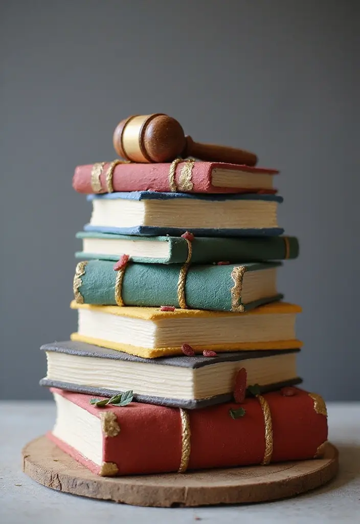 25+ Law Cake Ideas for Lawyers: Perfect Wedding Cakes for Graduates & Legal Eagles - 17. The Resourceful Lawyer Cake