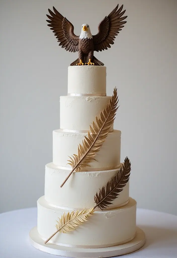 25+ Law Cake Ideas for Lawyers: Perfect Wedding Cakes for Graduates & Legal Eagles - 23. The Legal Eagle Nest Cake