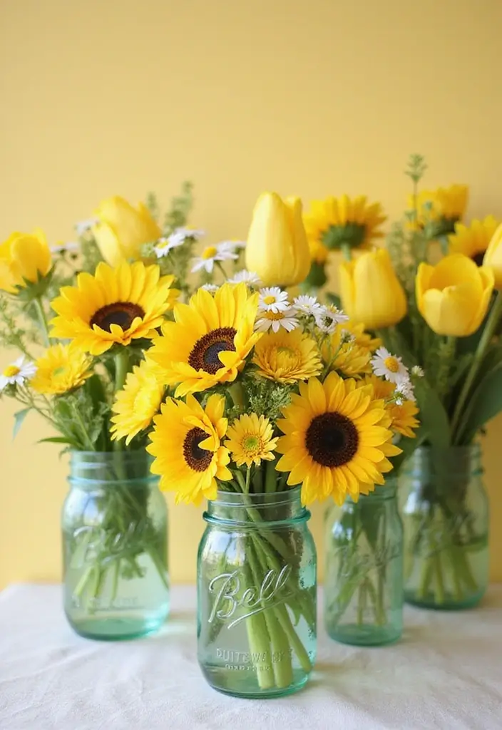 25+ Lemon-Themed Bridal Shower Ideas That Are Fresh and Fun 76 25+ Lemon-Themed Bridal Shower Ideas That Are Fresh and Fun - 12. Lemon Flower Arrangements