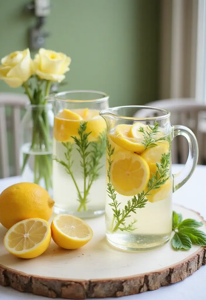 25+ Lemon-Themed Bridal Shower Ideas That Are Fresh and Fun 81 25+ Lemon-Themed Bridal Shower Ideas That Are Fresh and Fun - 13. Lemon-Infused Water Station